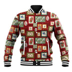 Aussie Birds Christmas La La Land Baseball Jacket Red Vintage Stamp Edition - Aussie Hoodie