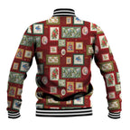 Aussie Birds Christmas La La Land Baseball Jacket Red Vintage Stamp Edition - Aussie Hoodie