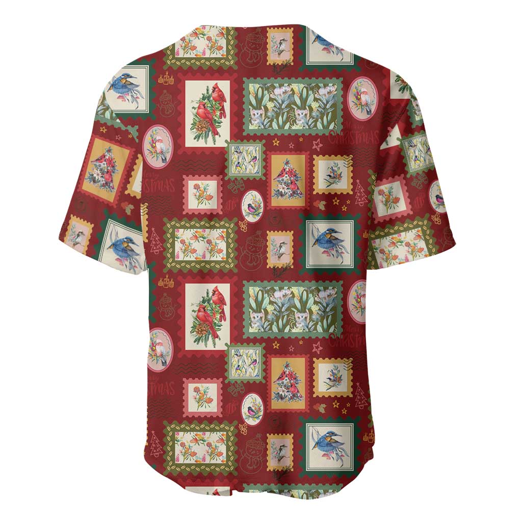 Aussie Birds Christmas La La Land Baseball Jersey Red Vintage Stamp Edition - Aussie Hoodie
