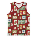Aussie Birds Christmas La La Land Basketball Jersey Red Vintage Stamp Edition - Aussie Hoodie