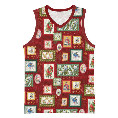Aussie Birds Christmas La La Land Basketball Jersey Red Vintage Stamp Edition - Aussie Hoodie