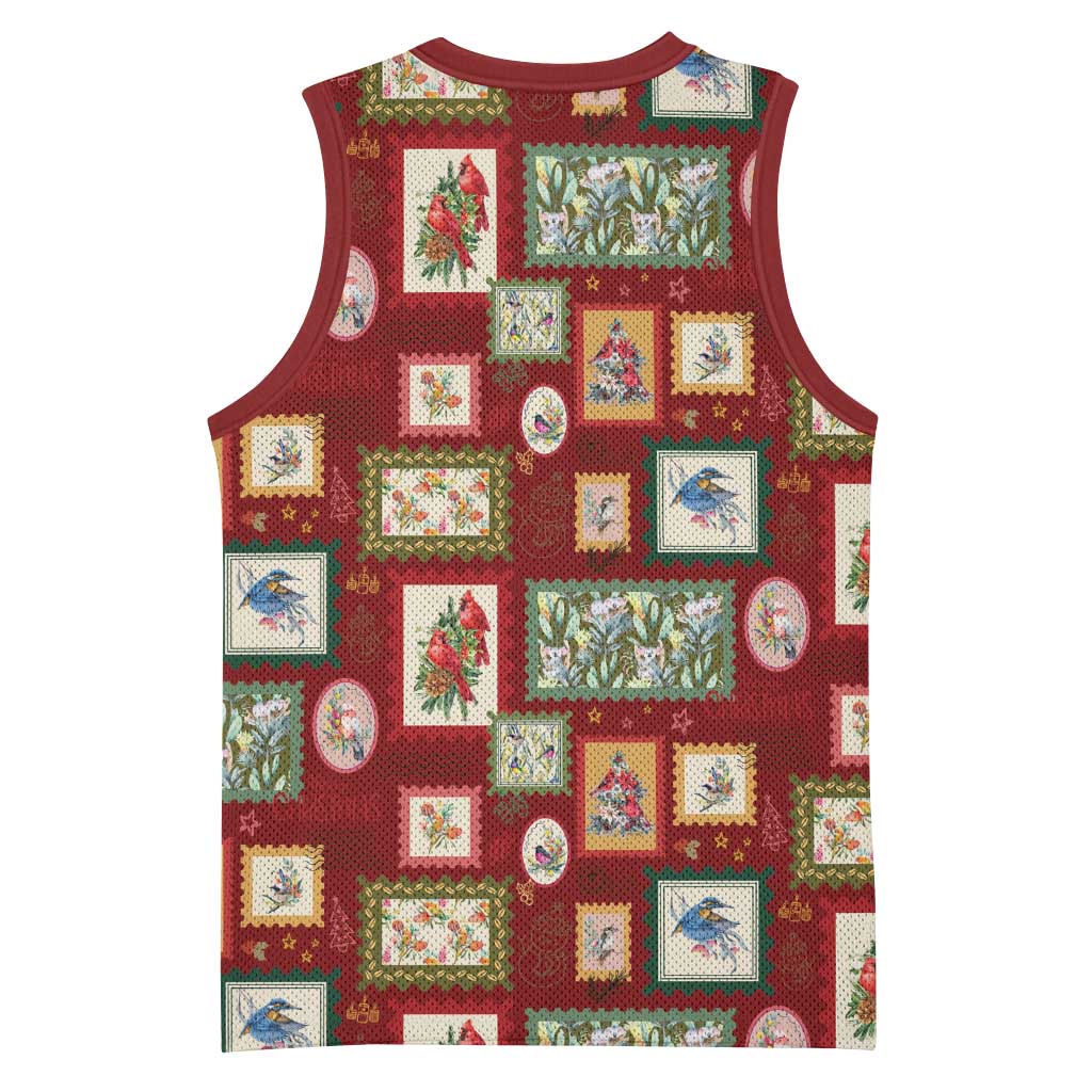 Aussie Birds Christmas La La Land Basketball Jersey Red Vintage Stamp Edition - Aussie Hoodie