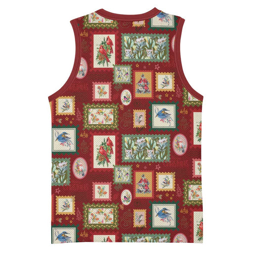 Aussie Birds Christmas La La Land Basketball Jersey Red Vintage Stamp Edition - Aussie Hoodie