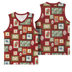 Aussie Birds Christmas La La Land Basketball Jersey Red Vintage Stamp Edition - Aussie Hoodie