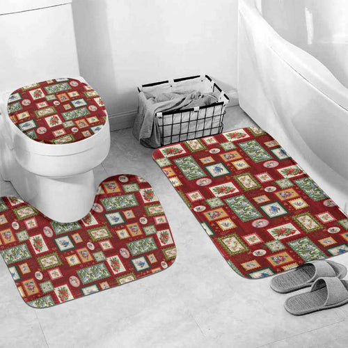Aussie Birds Christmas La La Land Bathroom Set Red Vintage Stamp Edition - Aussie Hoodie