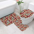 Aussie Birds Christmas La La Land Bathroom Set Red Vintage Stamp Edition - Aussie Hoodie