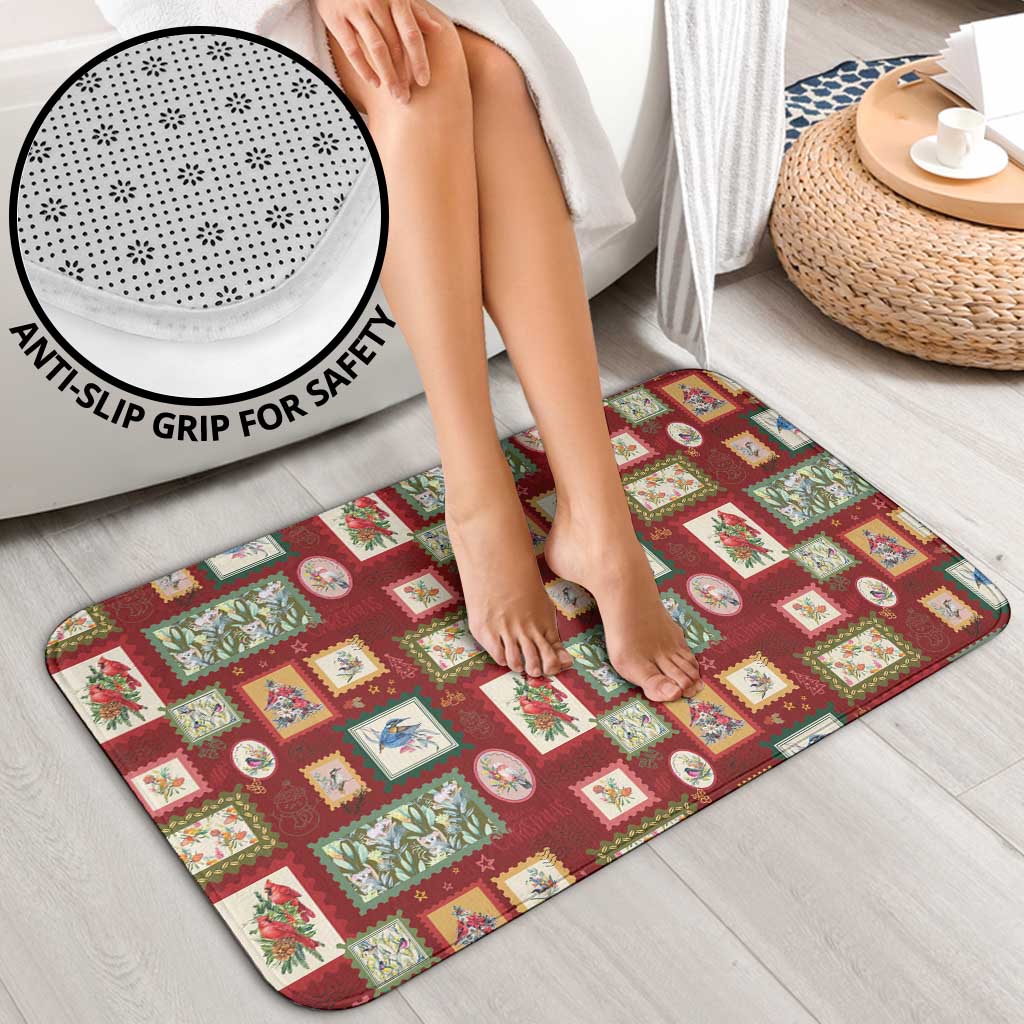 Aussie Birds Christmas La La Land Bathroom Set Red Vintage Stamp Edition - Aussie Hoodie