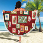 Aussie Birds Christmas La La Land Beach Blanket Red Vintage Stamp Edition - Aussie Hoodie