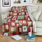 Aussie Birds Christmas La La Land Blanket Red Vintage Stamp Edition - Aussie Hoodie
