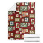 Aussie Birds Christmas La La Land Blanket Red Vintage Stamp Edition - Aussie Hoodie