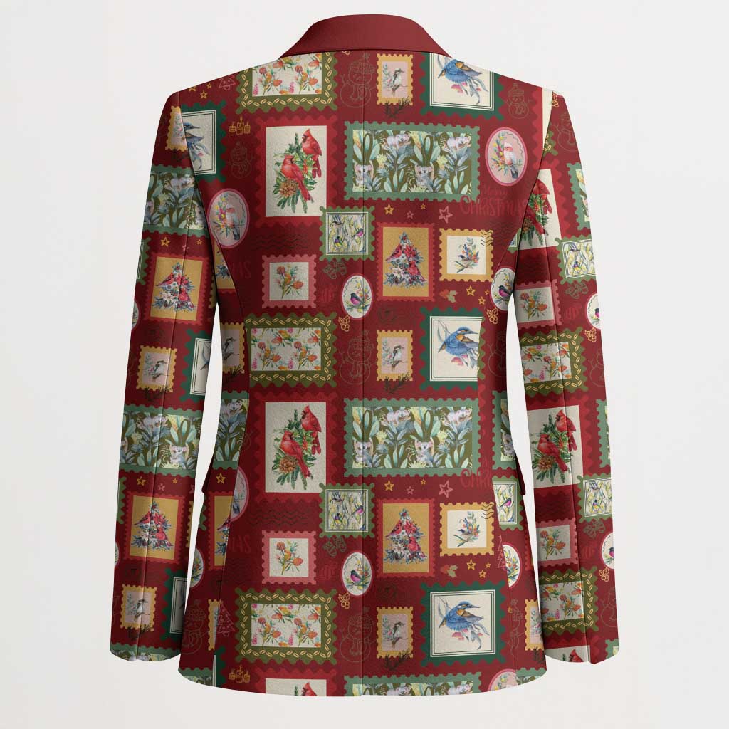 Aussie Birds Christmas La La Land Blazer Red Vintage Stamp Edition - Aussie Hoodie
