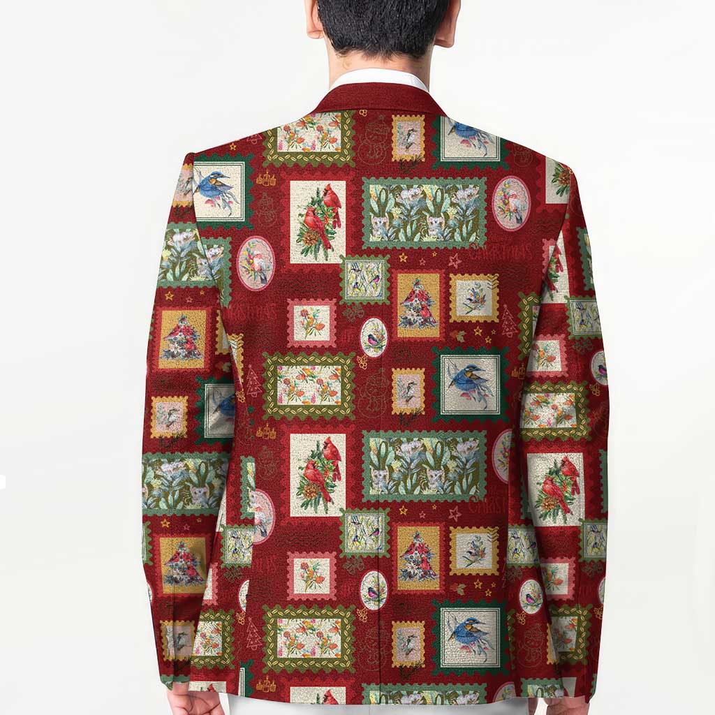Aussie Birds Christmas La La Land Blazer Red Vintage Stamp Edition - Aussie Hoodie