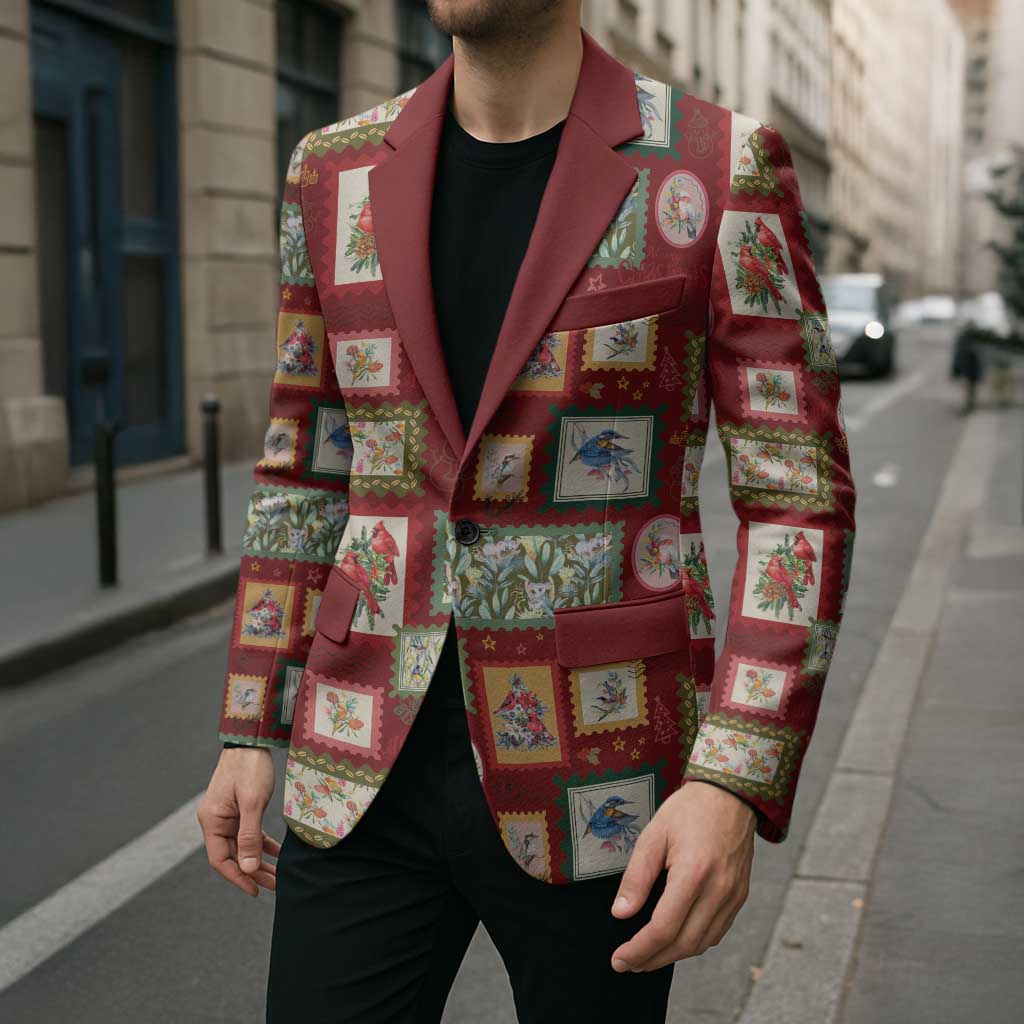 Aussie Birds Christmas La La Land Blazer Red Vintage Stamp Edition - Aussie Hoodie