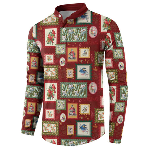 Aussie Birds Christmas La La Land Button Sweatshirt Red Vintage Stamp Edition - Aussie Hoodie