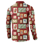 Aussie Birds Christmas La La Land Button Sweatshirt Red Vintage Stamp Edition - Aussie Hoodie