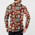 Aussie Birds Christmas La La Land Button Sweatshirt Red Vintage Stamp Edition - Aussie Hoodie
