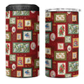 Aussie Birds Christmas La La Land 4 in 1 Can Cooler Tumbler Red Vintage Stamp Edition - Aussie Hoodie