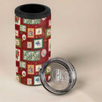 Aussie Birds Christmas La La Land 4 in 1 Can Cooler Tumbler Red Vintage Stamp Edition - Aussie Hoodie