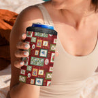 Aussie Birds Christmas La La Land 4 in 1 Can Cooler Tumbler Red Vintage Stamp Edition - Aussie Hoodie