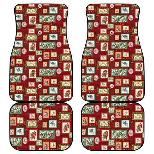 Aussie Birds Christmas La La Land Car Mats Red Vintage Stamp Edition - Aussie Hoodie