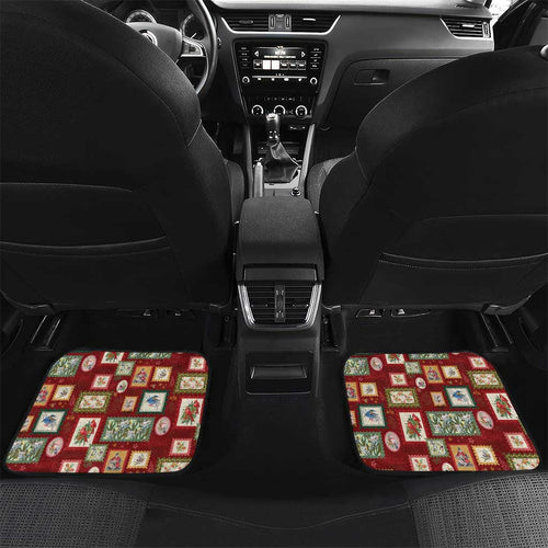 Aussie Birds Christmas La La Land Car Mats Red Vintage Stamp Edition - Aussie Hoodie