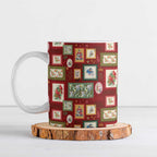 Aussie Birds Christmas La La Land Ceramic Mug Red Vintage Stamp Edition - Aussie Hoodie