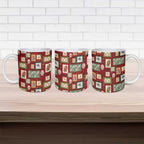 Aussie Birds Christmas La La Land Ceramic Mug Red Vintage Stamp Edition - Aussie Hoodie