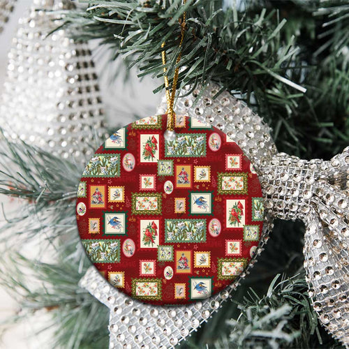 Aussie Birds Christmas La La Land Ceramic Ornament Red Vintage Stamp Edition - Aussie Hoodie