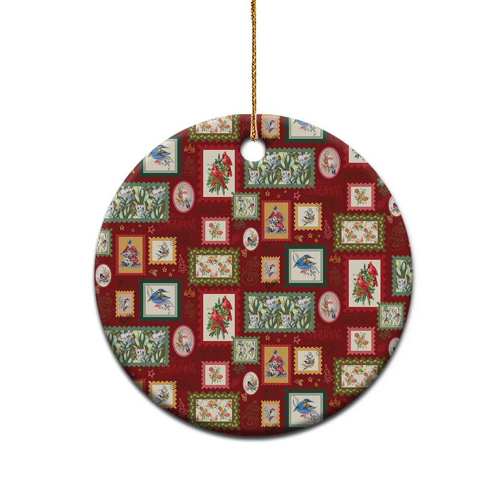 Aussie Birds Christmas La La Land Ceramic Ornament Red Vintage Stamp Edition - Aussie Hoodie