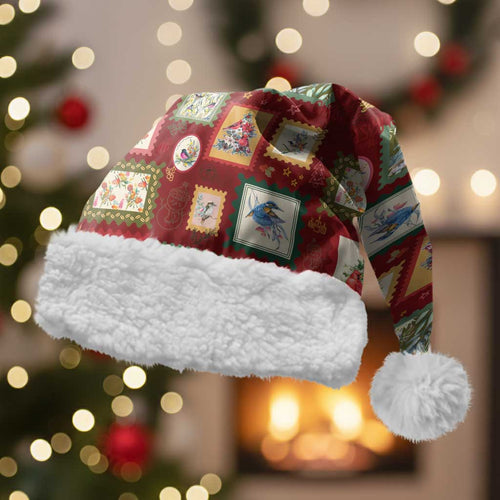 Aussie Birds Christmas La La Land Christmas Santa Hat Red Vintage Stamp Edition - Aussie Hoodie