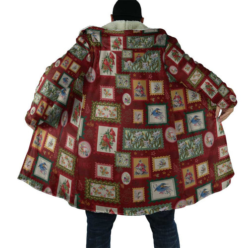 Aussie Birds Christmas La La Land Cloak Red Vintage Stamp Edition - Aussie Hoodie