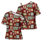 Aussie Birds Christmas La La Land Cross Shoulder Shirt Red Vintage Stamp Edition - Aussie Hoodie