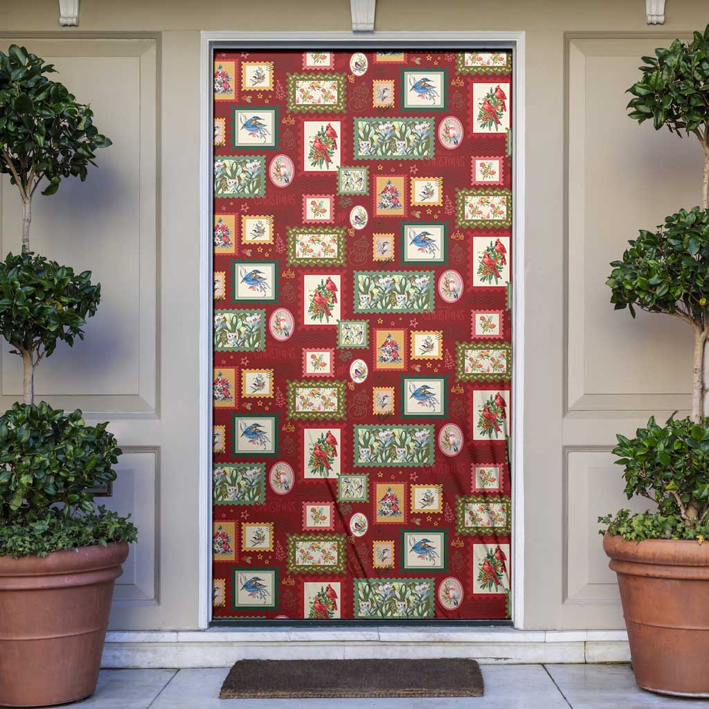 Aussie Birds Christmas La La Land Door Cover Red Vintage Stamp Edition - Aussie Hoodie