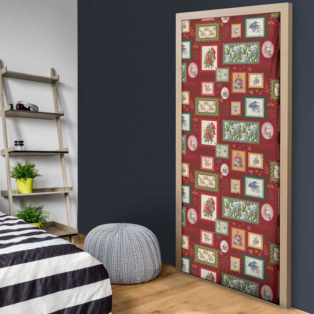 Aussie Birds Christmas La La Land Door Cover Red Vintage Stamp Edition - Aussie Hoodie