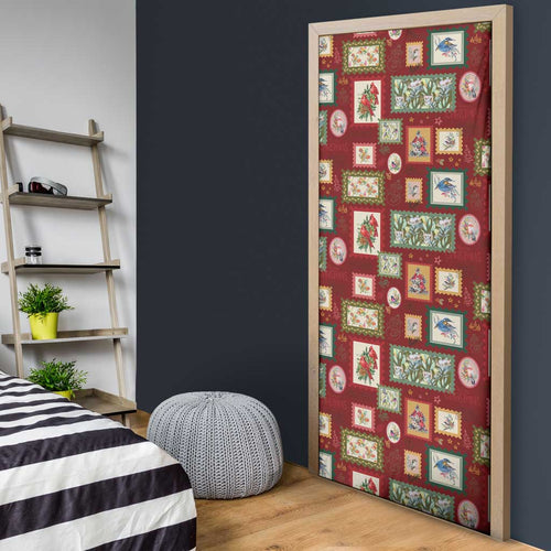 Aussie Birds Christmas La La Land Door Cover Red Vintage Stamp Edition - Aussie Hoodie