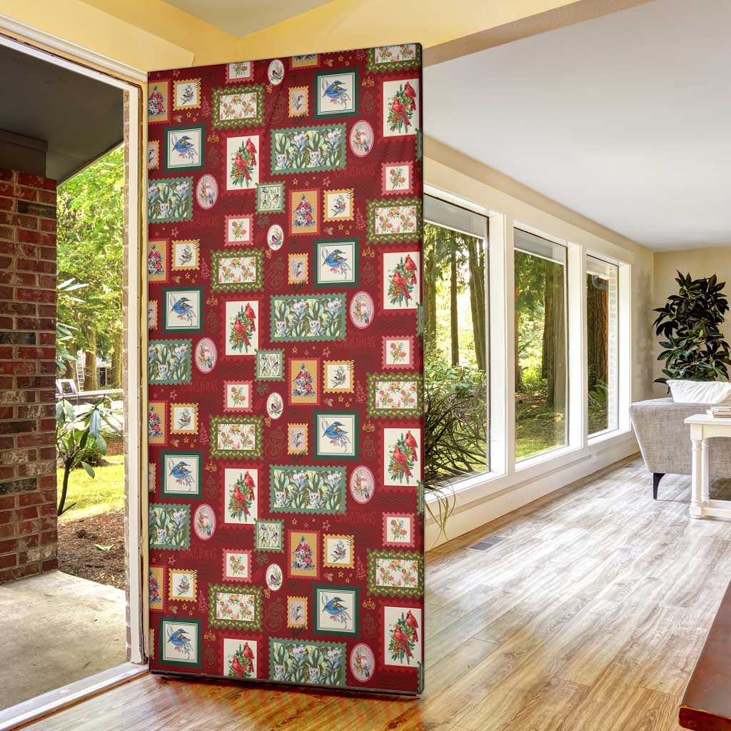 Aussie Birds Christmas La La Land Door Cover Red Vintage Stamp Edition - Aussie Hoodie