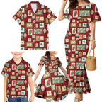 Aussie Birds Christmas La La Land Family Matching Mermaid Dress and Hawaiian Shirt Red Vintage Stamp Edition - Aussie Hoodie