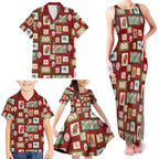 Aussie Birds Christmas La La Land Family Matching Tank Maxi Dress and Hawaiian Shirt Red Vintage Stamp Edition - Aussie Hoodie