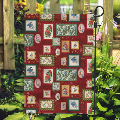 Aussie Birds Christmas La La Land Garden Flag Red Vintage Stamp Edition - Aussie Hoodie