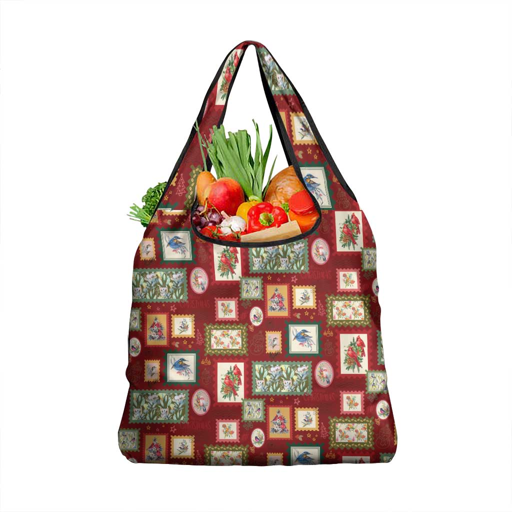 Aussie Birds Christmas La La Land Grocery Bag Red Vintage Stamp Edition - Aussie Hoodie