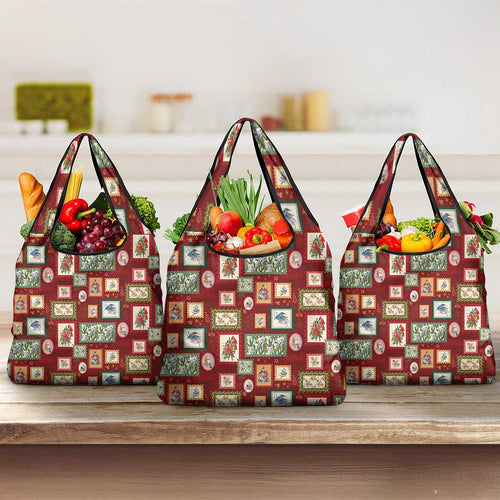 Aussie Birds Christmas La La Land Grocery Bag Red Vintage Stamp Edition - Aussie Hoodie