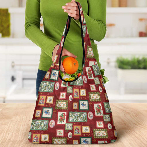 Aussie Birds Christmas La La Land Grocery Bag Red Vintage Stamp Edition - Aussie Hoodie