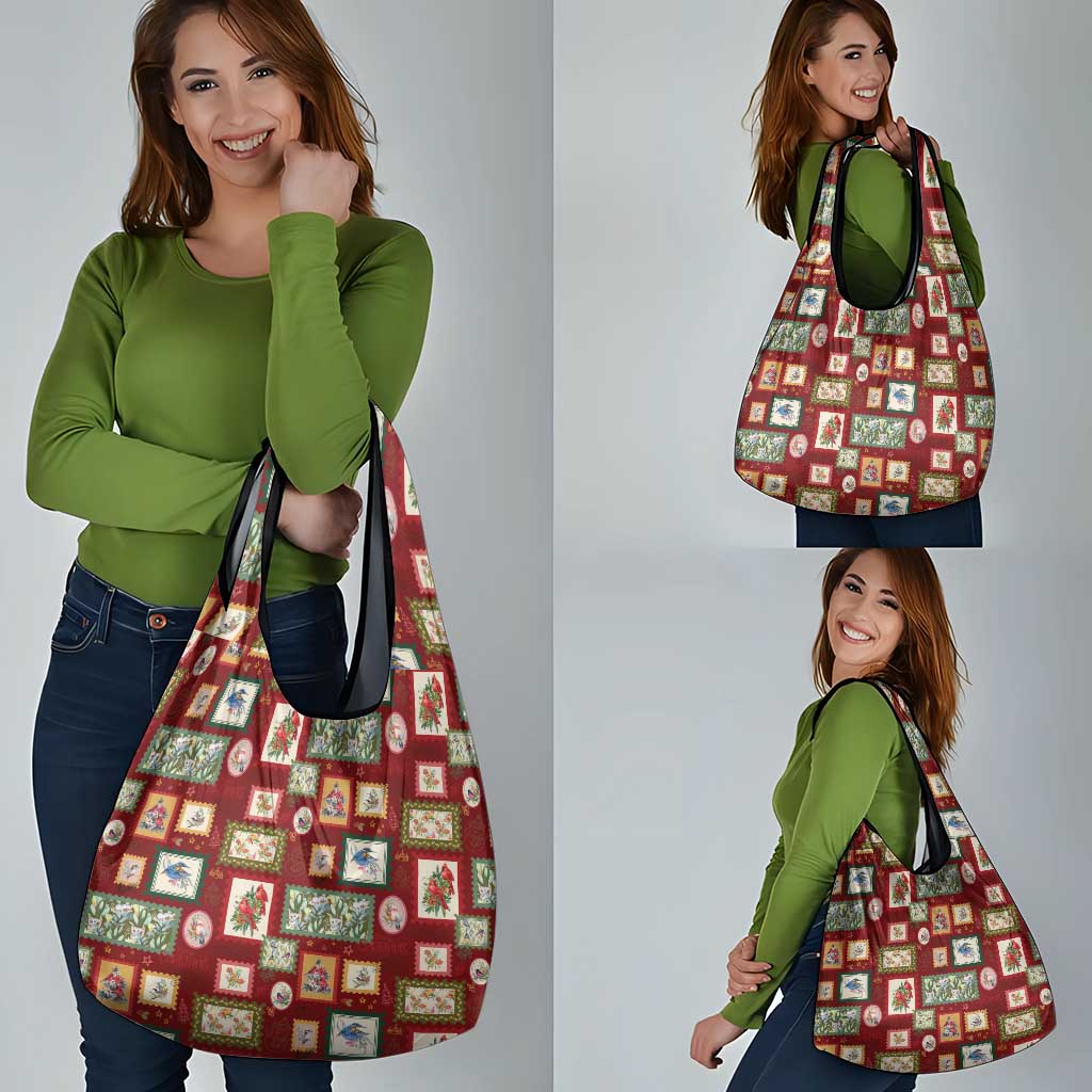 Aussie Birds Christmas La La Land Grocery Bag Red Vintage Stamp Edition - Aussie Hoodie
