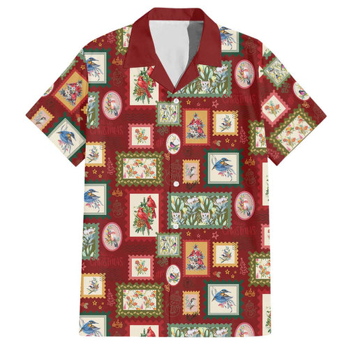 Aussie Birds Christmas La La Land Hawaiian Shirt Red Vintage Stamp Edition - Aussie Hoodie