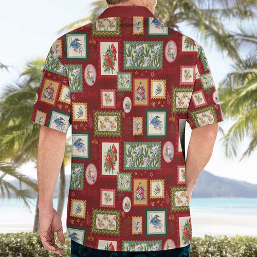 Aussie Birds Christmas La La Land Hawaiian Shirt Red Vintage Stamp Edition - Aussie Hoodie