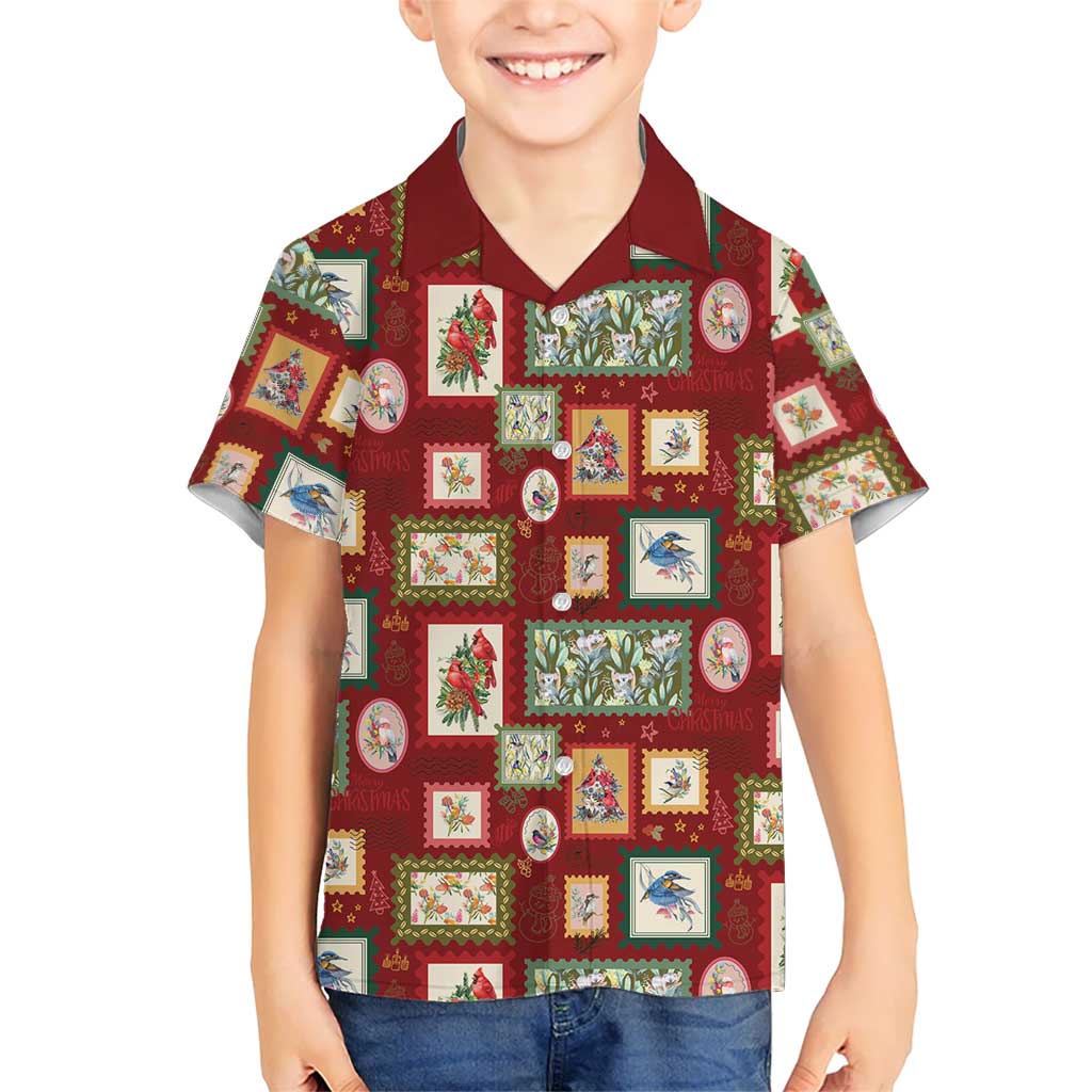 Aussie Birds Christmas La La Land Hawaiian Shirt Red Vintage Stamp Edition - Aussie Hoodie