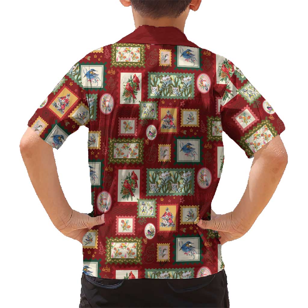 Aussie Birds Christmas La La Land Hawaiian Shirt Red Vintage Stamp Edition - Aussie Hoodie