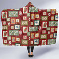 Aussie Birds Christmas La La Land Hooded Blanket Red Vintage Stamp Edition - Aussie Hoodie