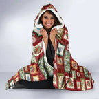 Aussie Birds Christmas La La Land Hooded Blanket Red Vintage Stamp Edition - Aussie Hoodie
