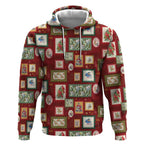 Aussie Birds Christmas La La Land Hoodie Red Vintage Stamp Edition - Aussie Hoodie